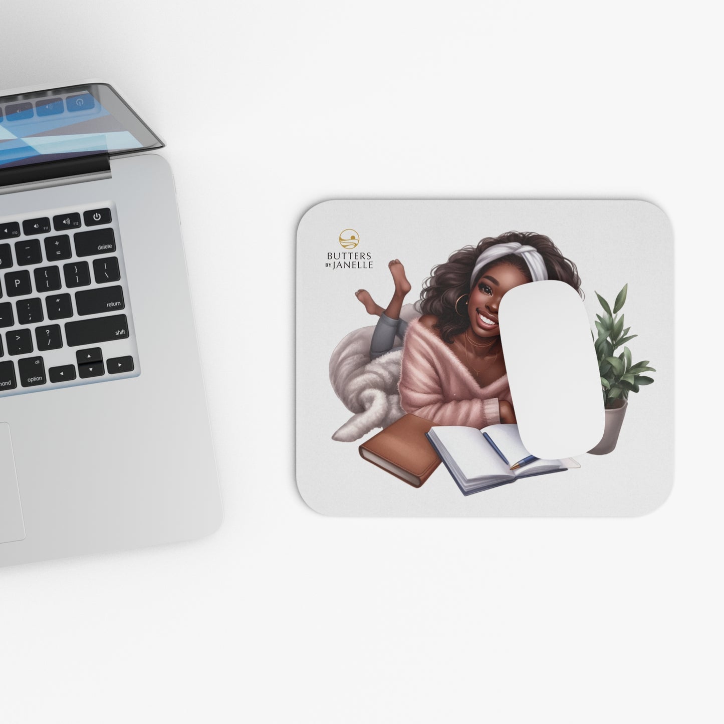 Cozy Reading Mouse Pad - Inspirational Design for Home Office