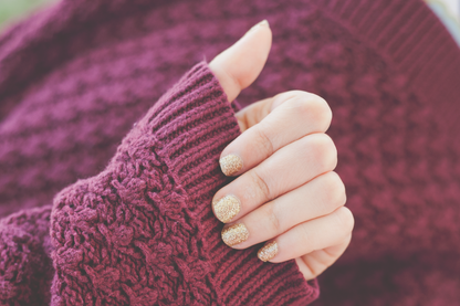 Golden Goddess | Sparkling Gold Glitter Nail Polish Stickers